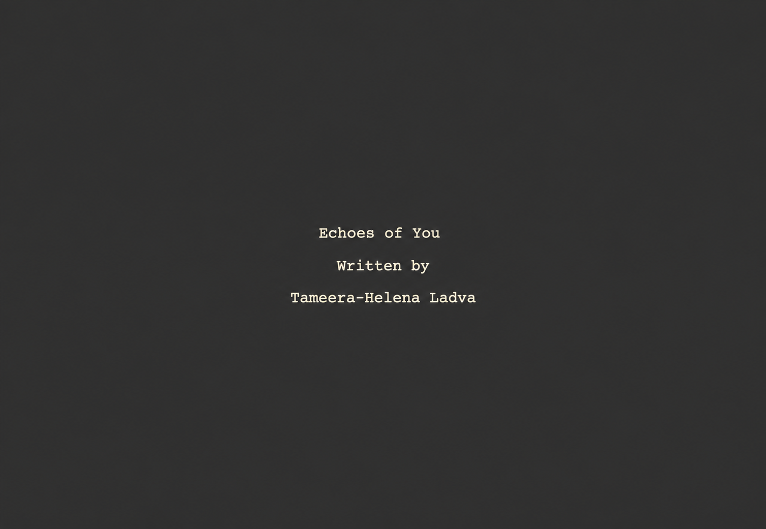 Echoes Of You front cover