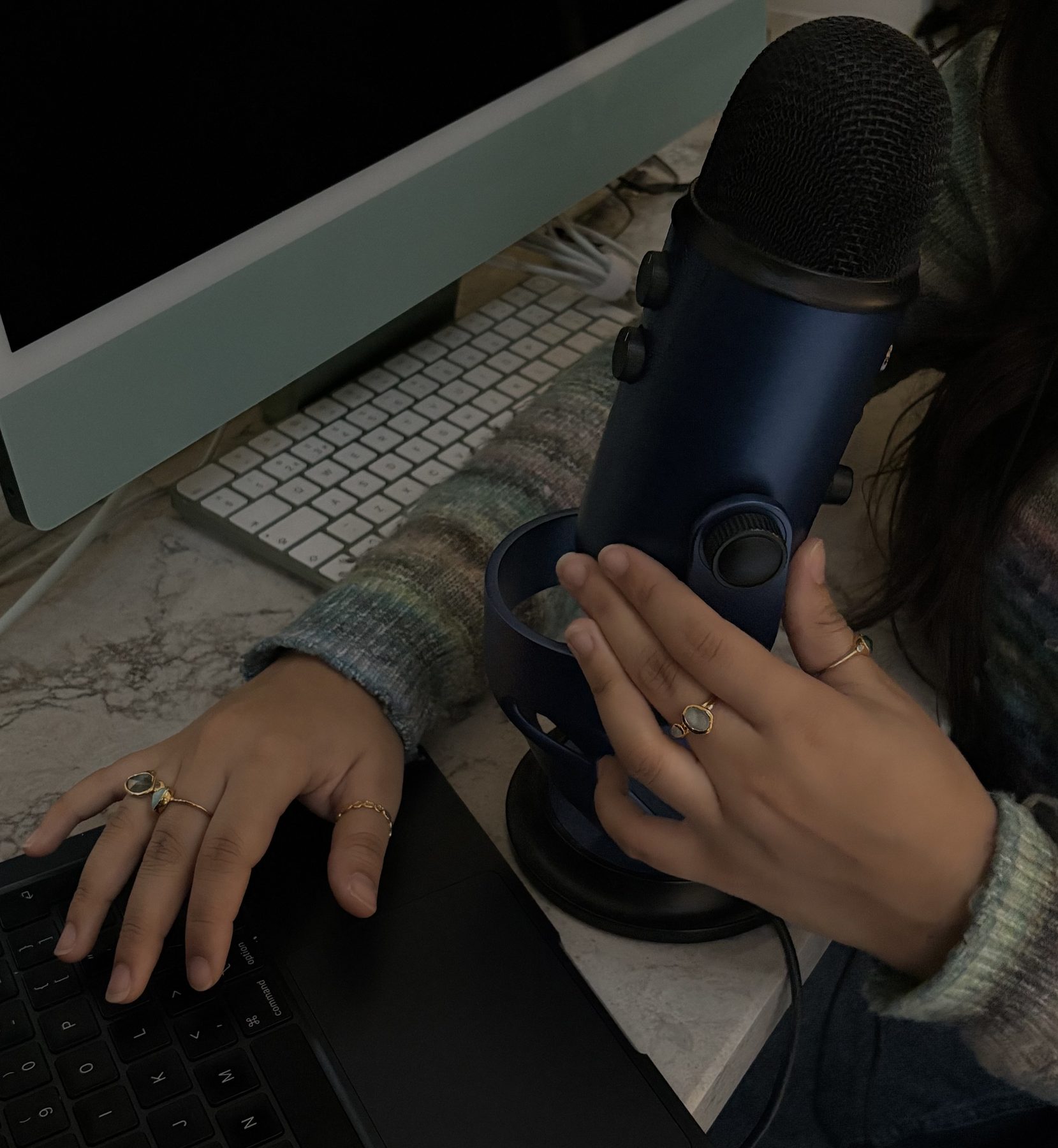 At home podcasting set up 