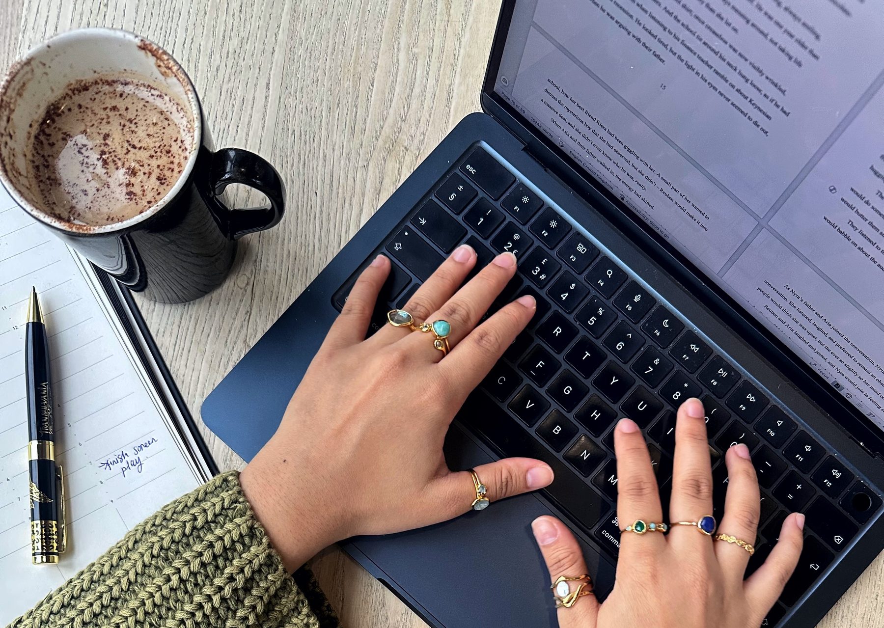 People Watching — manuscript pages