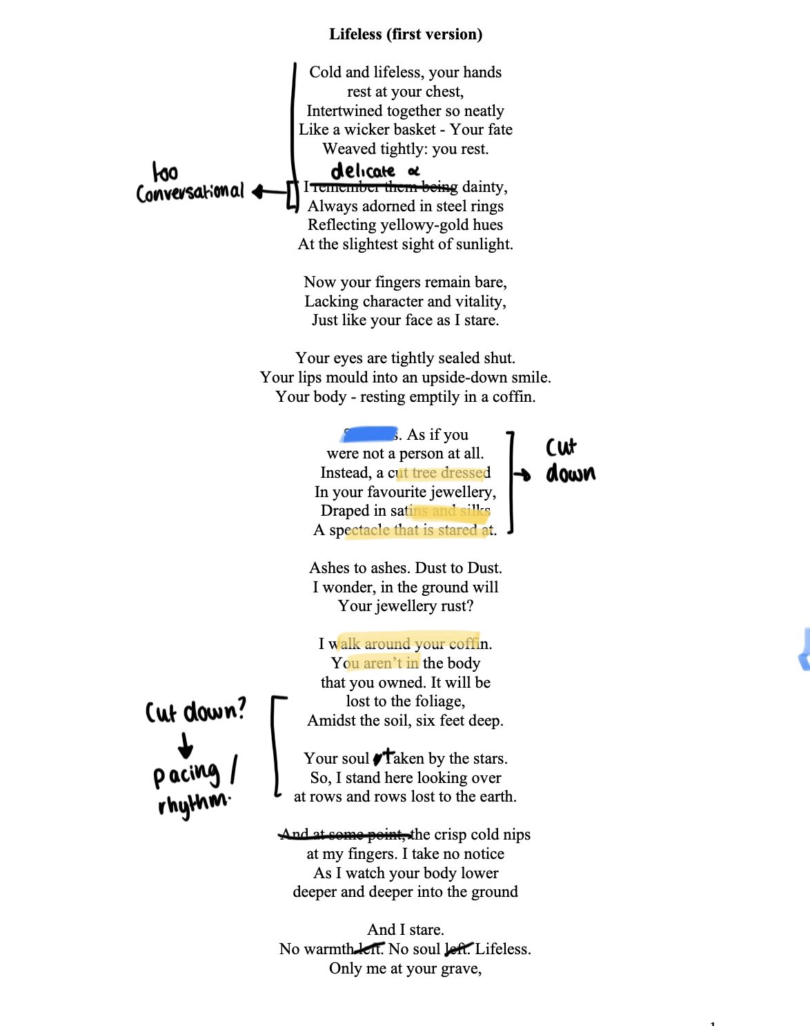 First draft with edits suggested by peers